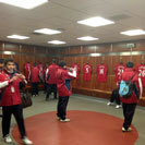 UE Bordeta in Man Utd Dressing Room